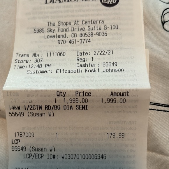 Helzberg 14kw white gold setting - Picture 6 of 13